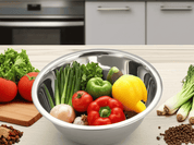 Tazón Bowl Mediano de 4.7 Litros de Acero Inoxidable Plateado Buffetware