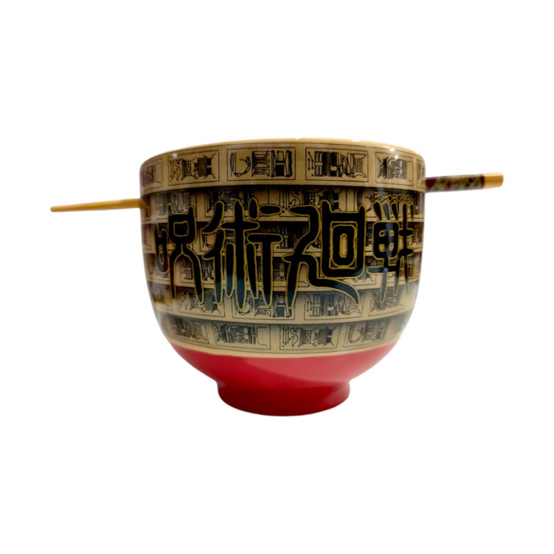 Tazón Bowl de 591 ml Porcelana con Palillos Jujutsu Kaisen Anime Licencia BWL-JJK-01