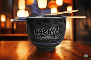 Tazón Bowl de 591 ml Porcelana con Palillos Naruto Sasuke Shipudden Anime Licencia BWL-NS-06