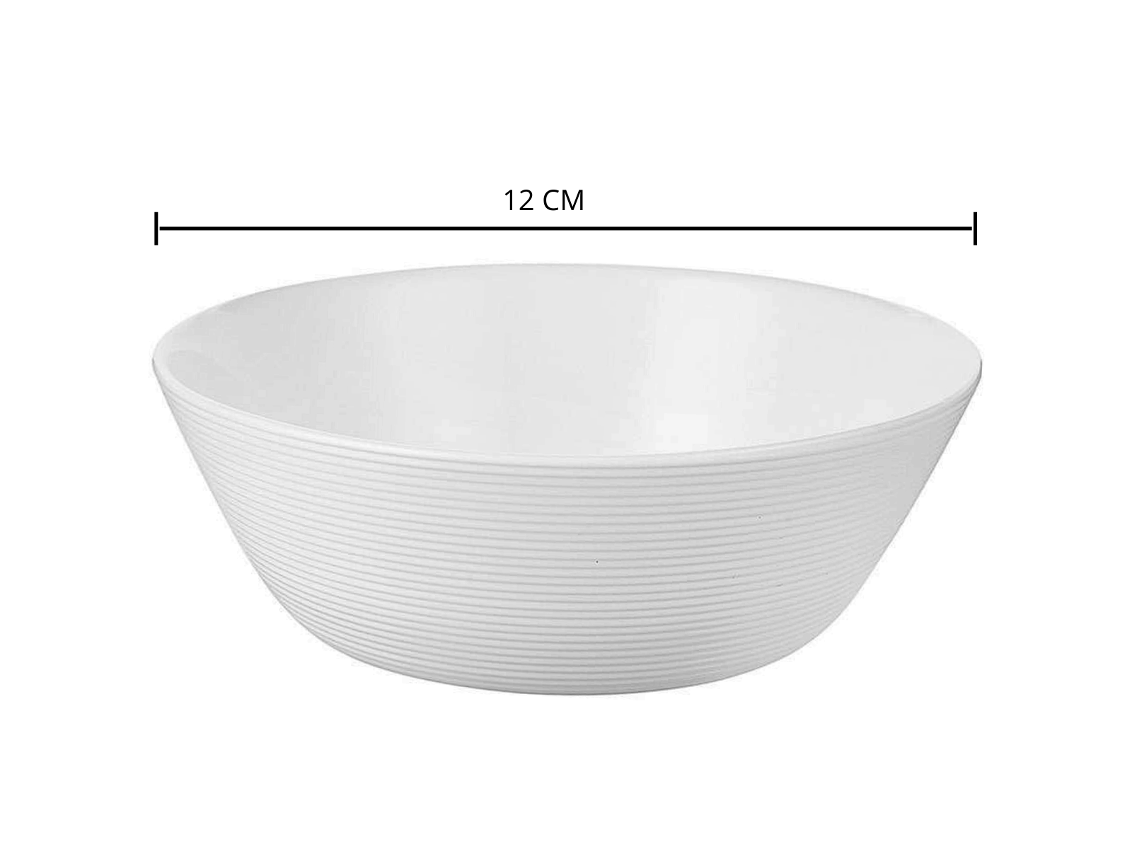 Tazón Clásico Redondo de 12 cm de Vidrio Opalino Blanco Antartic Anfora