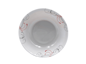 Tazón Sopero Avenero Cereal de 15 cm de Melamina Resistente Tipo Plástico Líneas Rojas TKM107 Tab and Kit