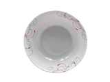Tazón Sopero Avenero Cereal de 15 cm de Melamina Resistente Tipo Plástico Líneas Rojas TKM107 Tab and Kit