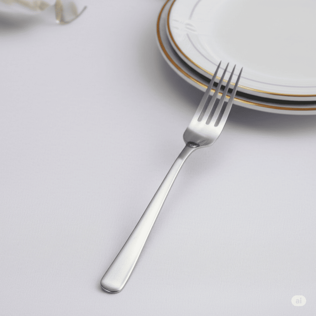 Tenedor para Mesa Económico Delgado de Acero Inoxidable modelo Malva II B400FPLA Moven