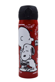 Termo con Tapa Automática de 410 ml de Acero Inoxidable Snoopy Charlie Peanuts AM42-009 Licencia