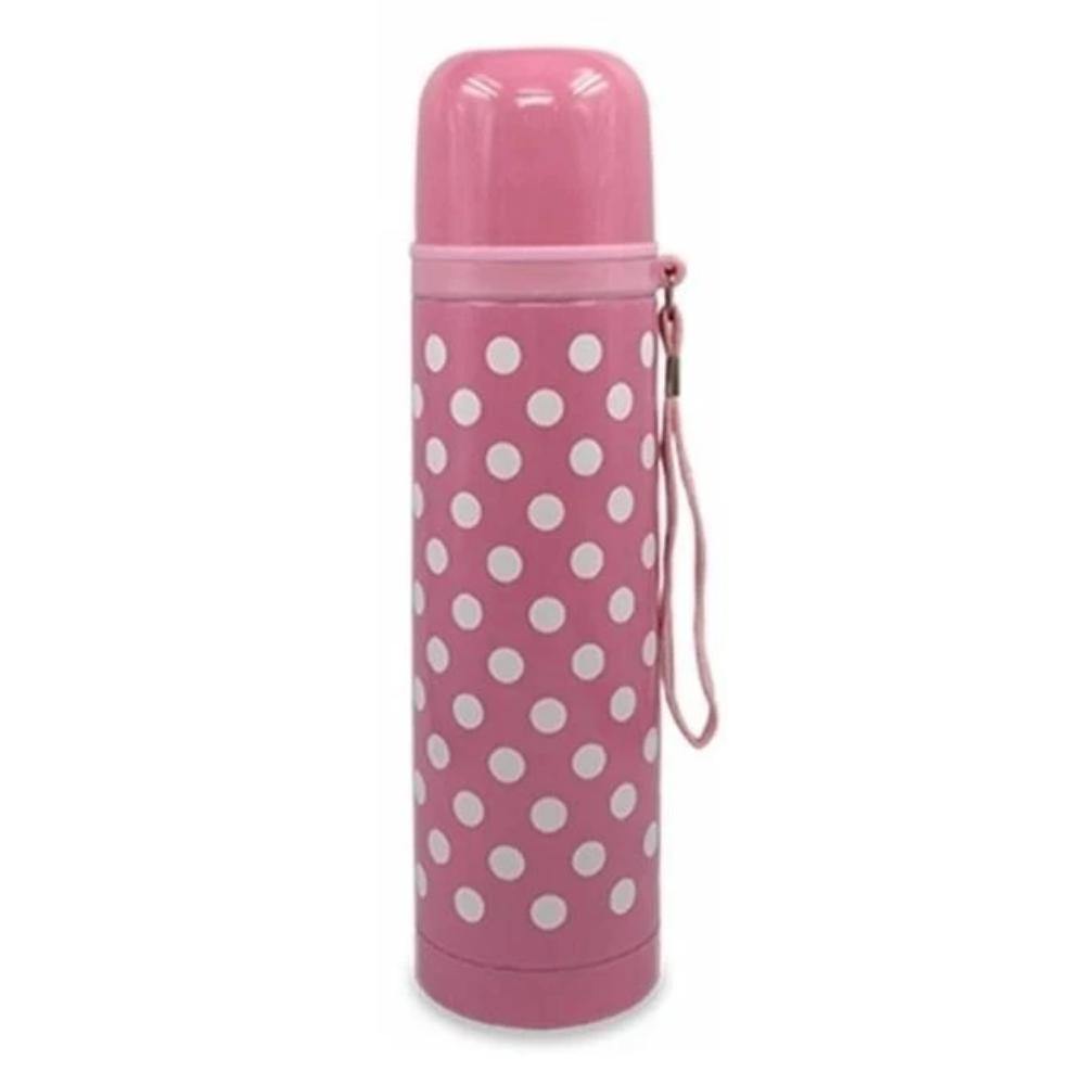 Termo de 500 ml de Acero Inoxidable Resistente con Correa Puntos Tab and Kit