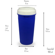 Termos para Café Té de 485 ml de Plástico con Tapa de Rosca Varios Colores Cubasa 0807
