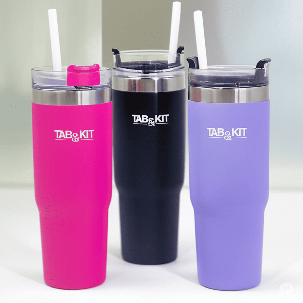 Termo tipo Stanley de 800 ml de Acero Inoxidable con Popote Varios Colores TKTA022 Tab and Kit