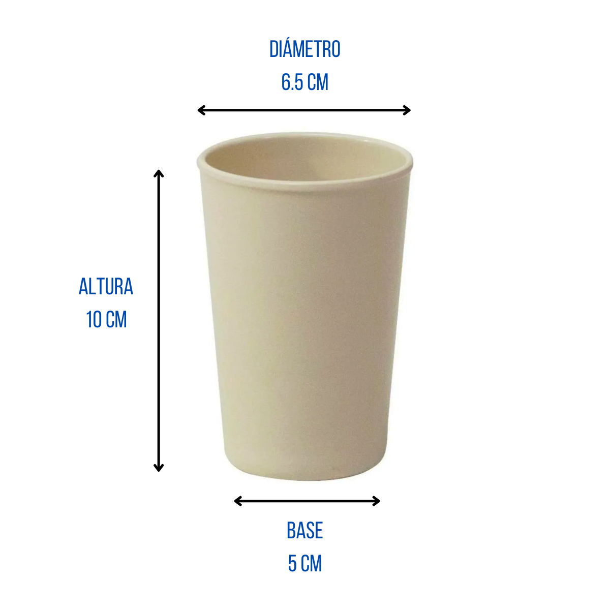 Vaso de 180 ml Infantil Melamina Resistente tipo Plástico Beige Brilloso Tavola