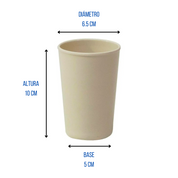 Vaso de 180 ml Infantil Melamina Resistente tipo Plástico Beige Brilloso Tavola