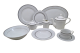 Vajilla de Porcelana Circular Clásica Elegante Kaiser 8 Personas 47 Piezas Kaiser