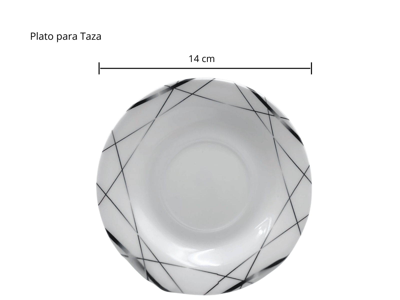 Vajilla Elegante de 20 piezas de Melamina Resistente tipo Plástico Líneas Gris Oscuro TKM119 Tab and Kit