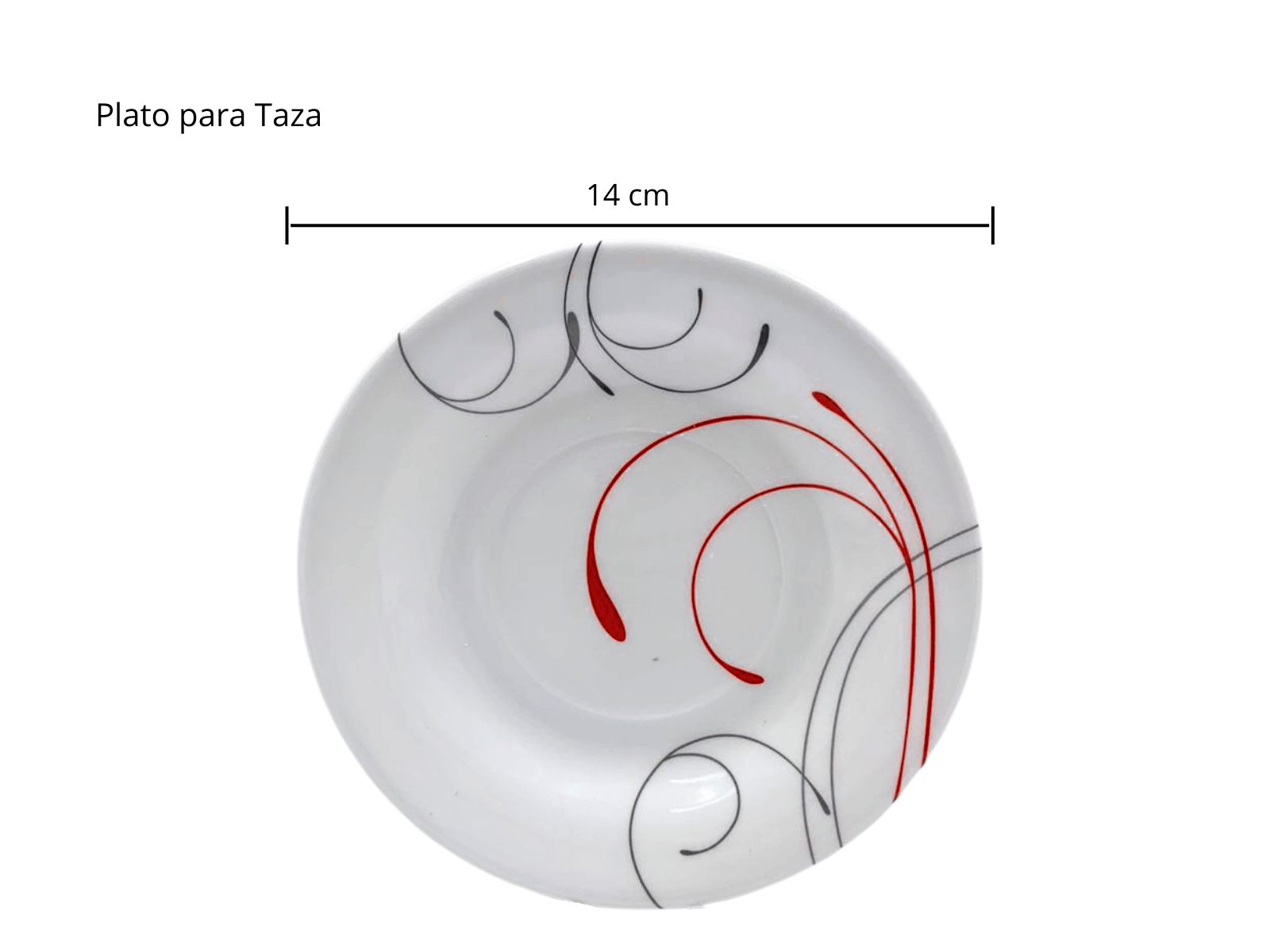 Vajilla Elegante de 20 piezas de Melamina Resistente tipo Plástico Líneas Rojas TKM111 Tab and Kit