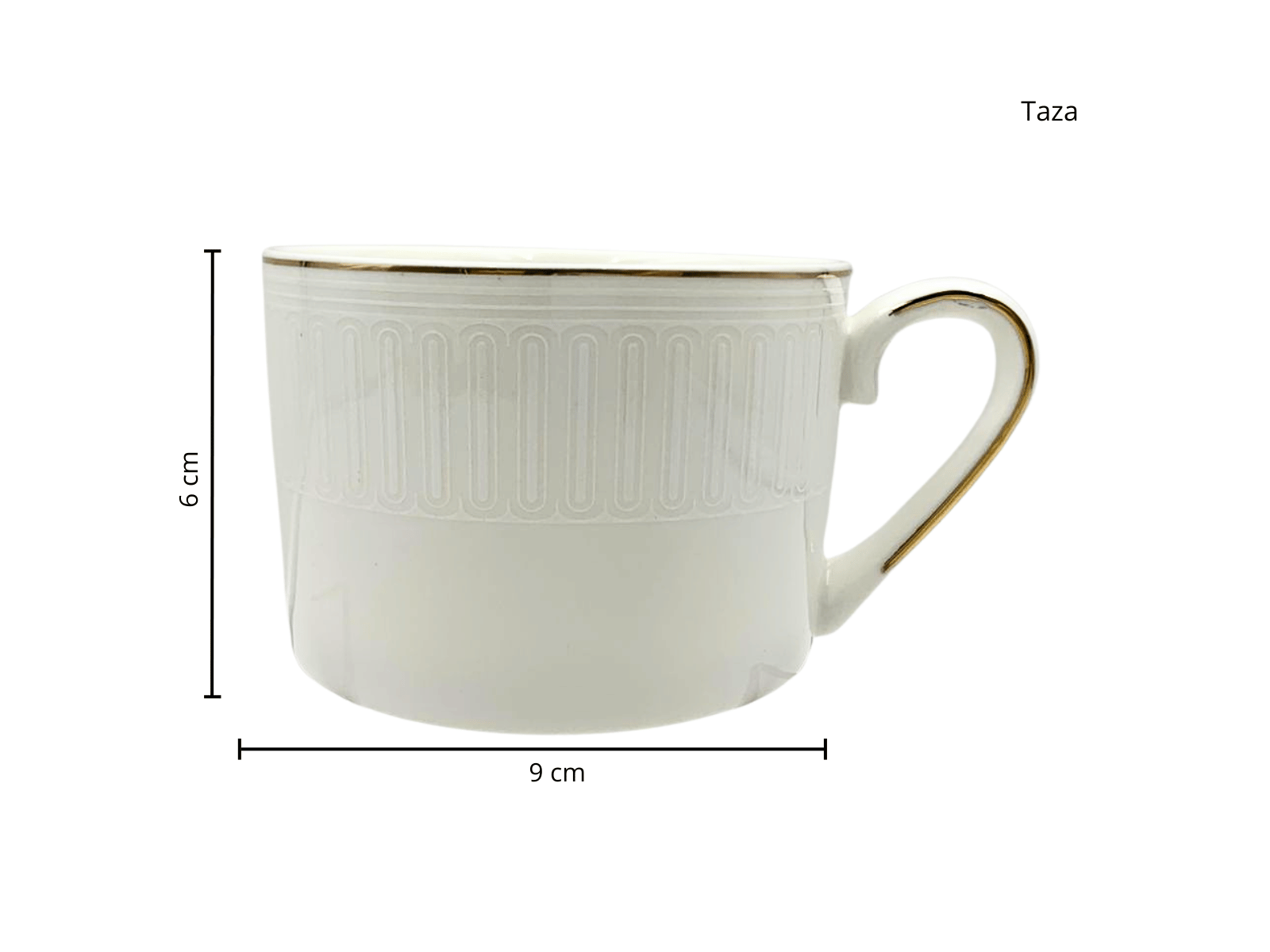 Vajilla Redonda Elegante de 20 piezas de Porcelana Color Blanco con Dorado TKVP002 Tab and Kit