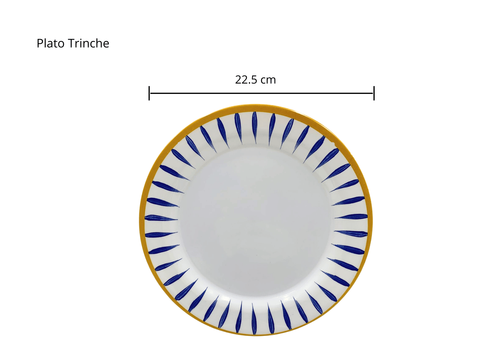 Vajilla Redonda con 12 piezas para 4 Personas de Melamina tipo Plástico Plumas Azules Tab and Kit
