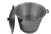 Vaporera de Aluminio con Rejilla Tapa y Asas de 34 cm de 30 Litros Komale