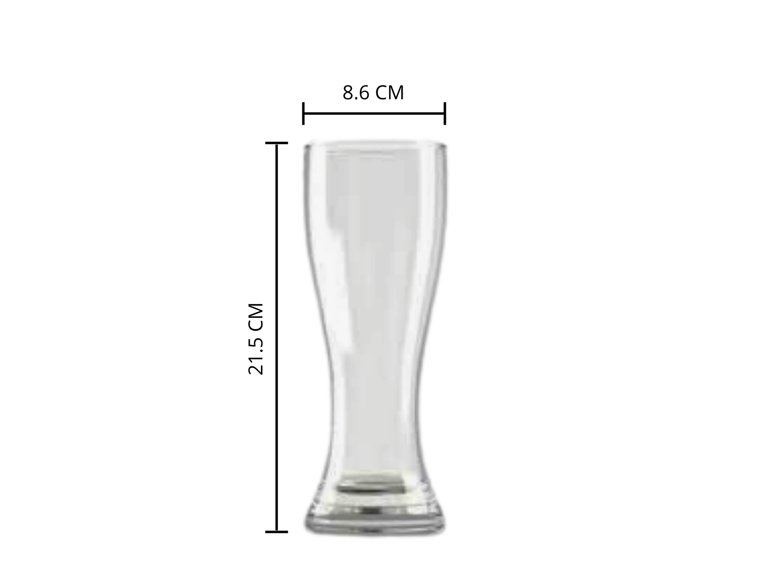 Vaso Cervecero Elegante de 560 ml de Vidrio Pilsner V487590 Glassia