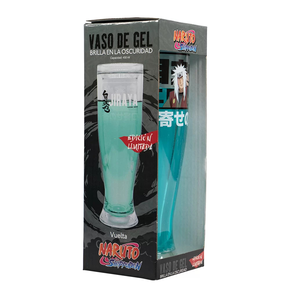 Vaso Mágico de 450 ml de Acrilico y Gel Brilla en la Oscuridad Naruto Jiraya Anime Licencia MG-NS-05