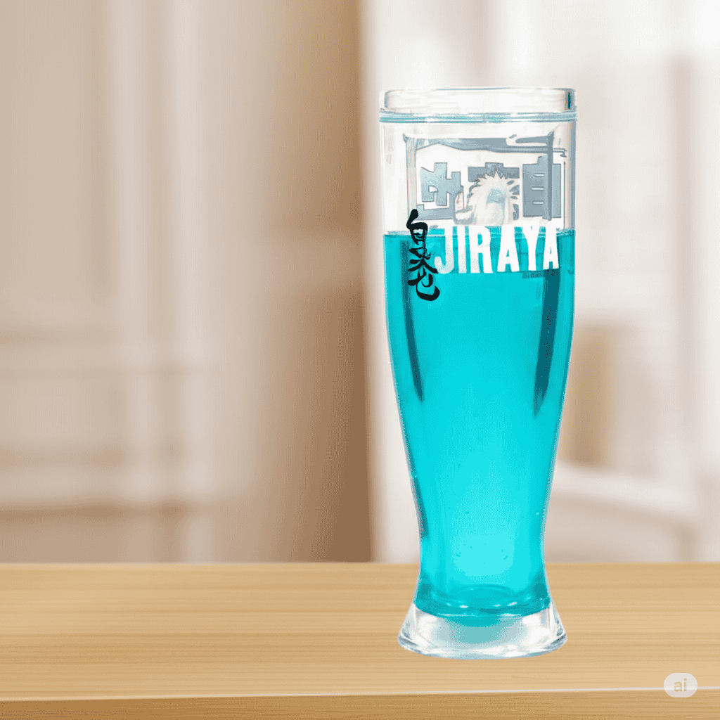 Vaso Mágico de 450 ml de Acrilico y Gel Brilla en la Oscuridad Naruto Jiraya Anime Licencia MG-NS-05