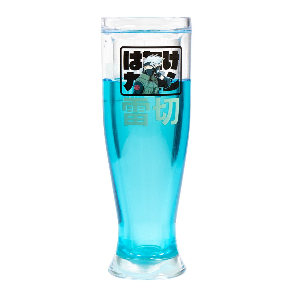 Vaso Mágico de 450 ml de Acrilico y Gel Brilla en la Oscuridad Naruto Kakashi Anime Licencia MG-NS-03