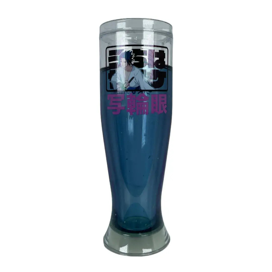Vaso Mágico de 450 ml de Acrilico y Gel Brilla en la Oscuridad Naruto Sasuke Anime Licencia MG-NS-02