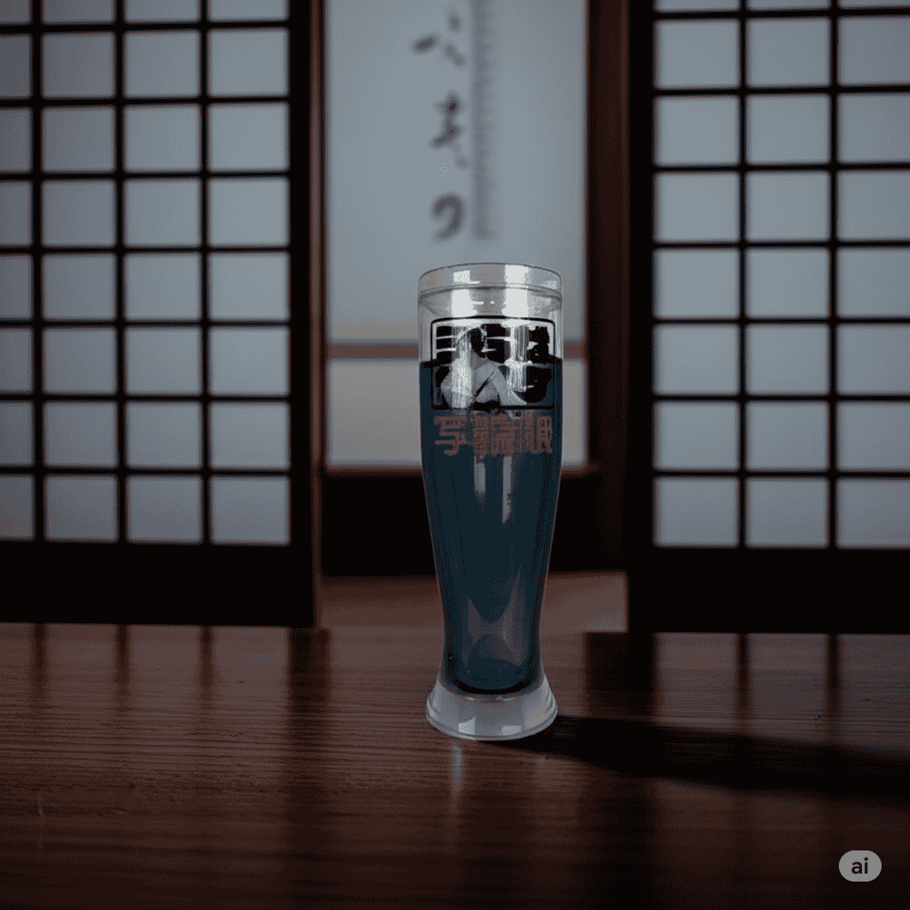 Vaso Mágico de 450 ml de Acrílico y Gel Brilla en la Oscuridad Naruto Sasuke Anime Licencia MG-NS-02