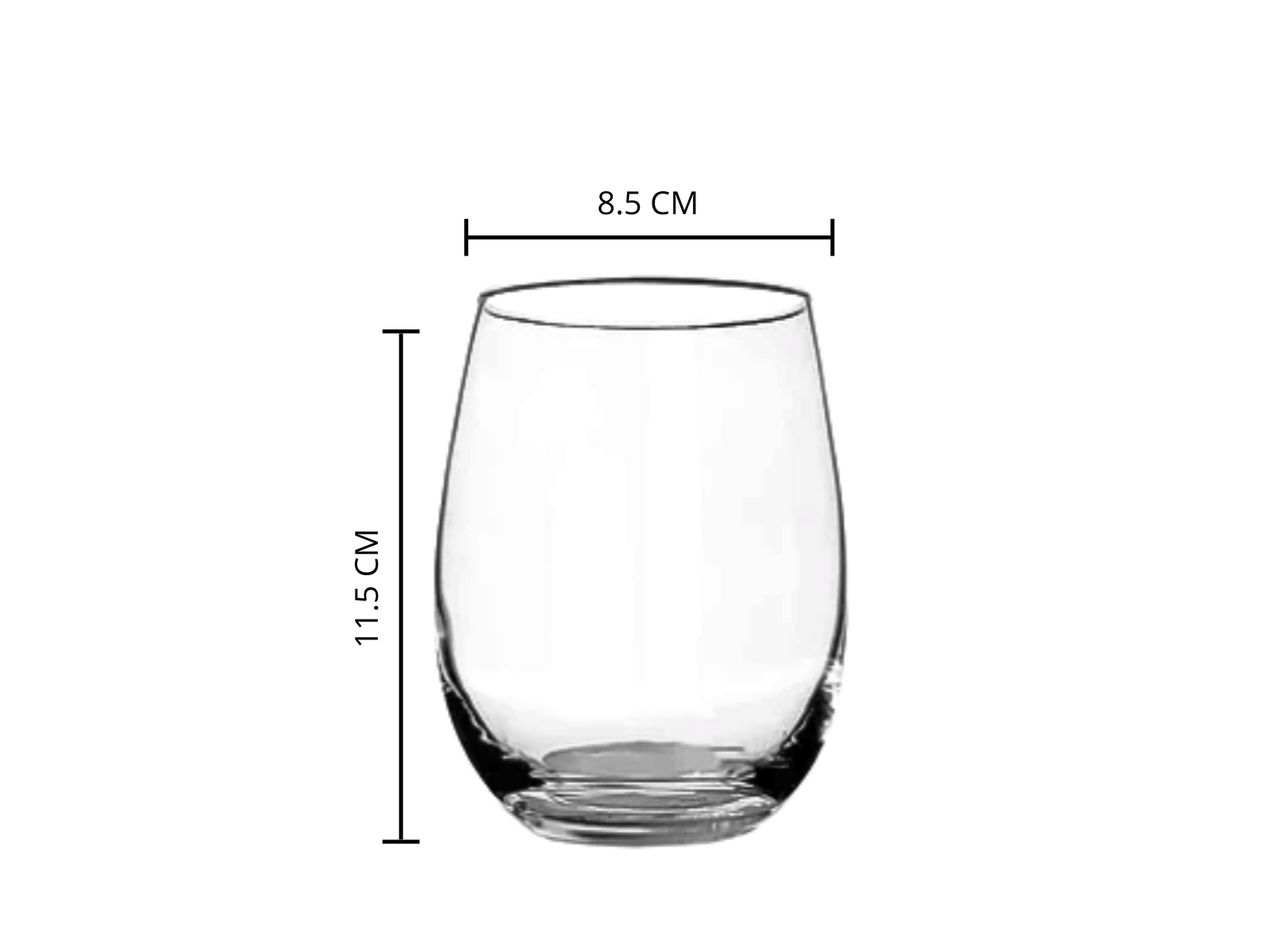 Vaso Napa Elegante de 500 ml de Vidrio V443990 Glassia
