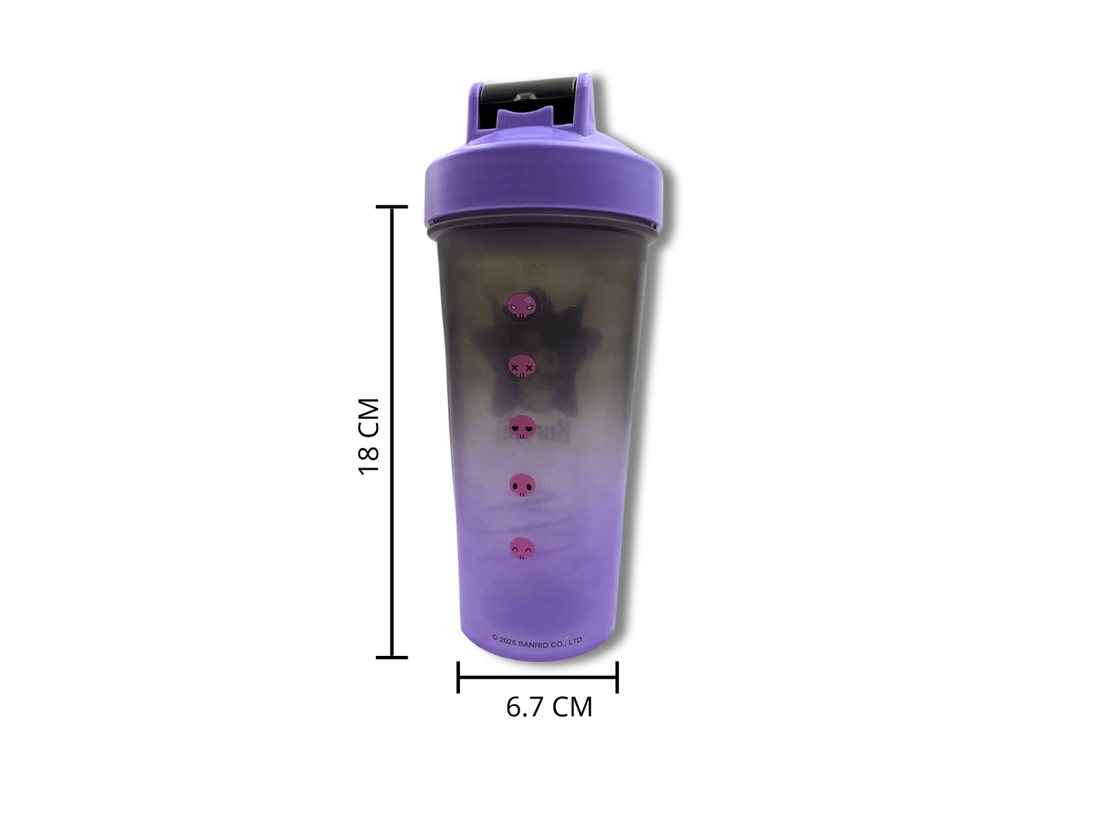 Vaso Shaker Gym de 650 ml Kuromi de Plástico con Tapa Double Color Edición Limitada SH-SKM-01 Geek Industry