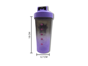 Vaso Shaker Gym de 650 ml Kuromi de Plástico con Tapa Double Color Edición Limitada SH-SKM-01 Geek Industry