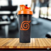 Vaso Shaker Gym de 650 ml de Plástico con Tapa Naruto Konoha Anime Licencia SH-NS-01