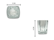 Vaso Tequilero de 70 ml 2 Onzas Cuadrado Liso de Vidrio Resistente 37548000000 Vidriera Santos