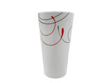 Vaso de Melamina Resistente tipo Plástico Líneas Rojas TKM109 Tab and Kit