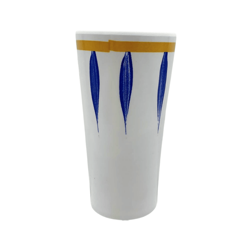 Vaso de Melamina Resistente tipo Plástico Plumas azules TKM125 Tab and Kit