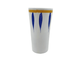 Vaso de Melamina Resistente tipo Plástico Plumas azules TKM125 Tab and Kit