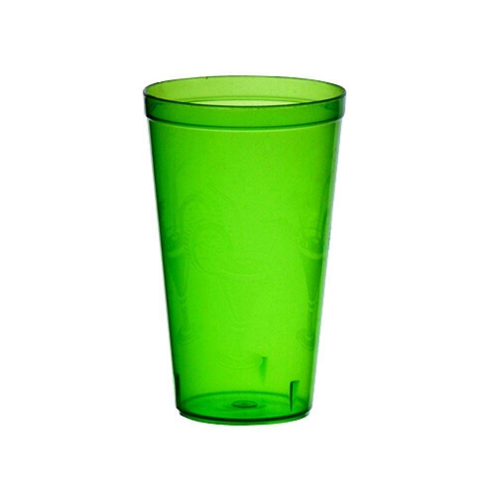 Vaso de plástico para agua tipo cristal 400 ml colores