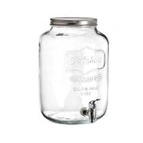 Vitrolero Dispensador tipo Mason Jar de 8 Litros de Vidrio con Tapa 2802 Vittori (Venta Exclusiva para CDMX y Área Metropolitana)