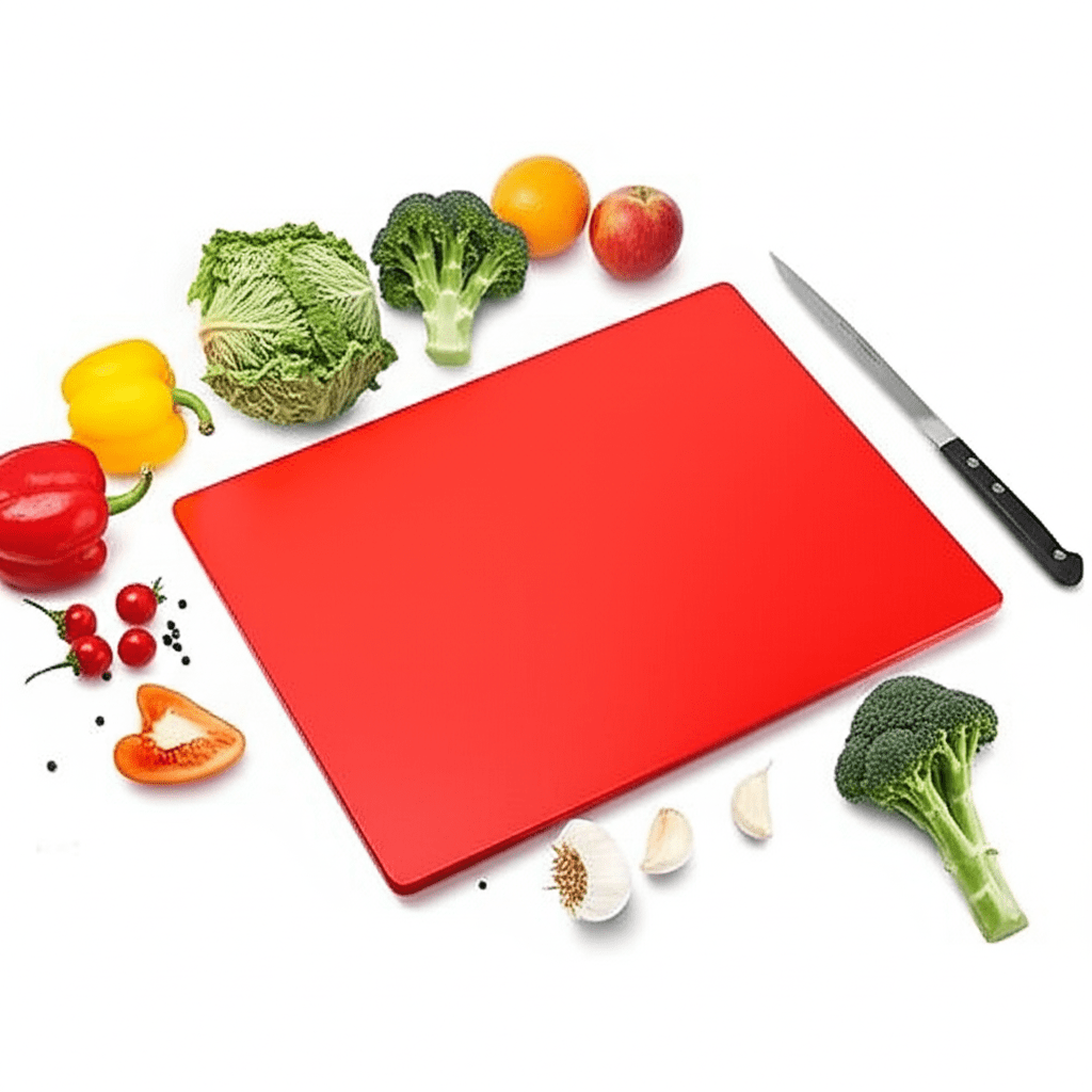 Tabla para Picar de Polietileno Color Rojo de  60x45x1.5 cm DS303R Buffetware