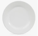 Plato Pastelero de 19 cm de Loza Tipo Cerámica Elegante Clásico Blanco Glacial 310028 Santa Anita