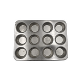 Molde para Cupcakes y Mantecadas de Estaño con 12 cavidades Gris La Ideal