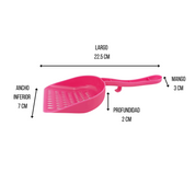Pala Recogedora Chica de Heces de Mascota de Plástico 7 cm Rosa San Remo