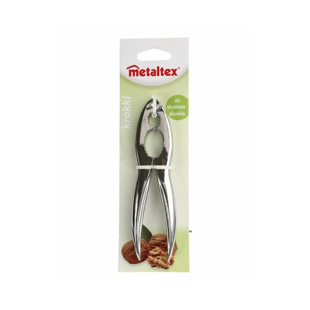 Rompe Nueces Casca Nueces Versátil Sencillo de Aluminio Plateado Metaltex