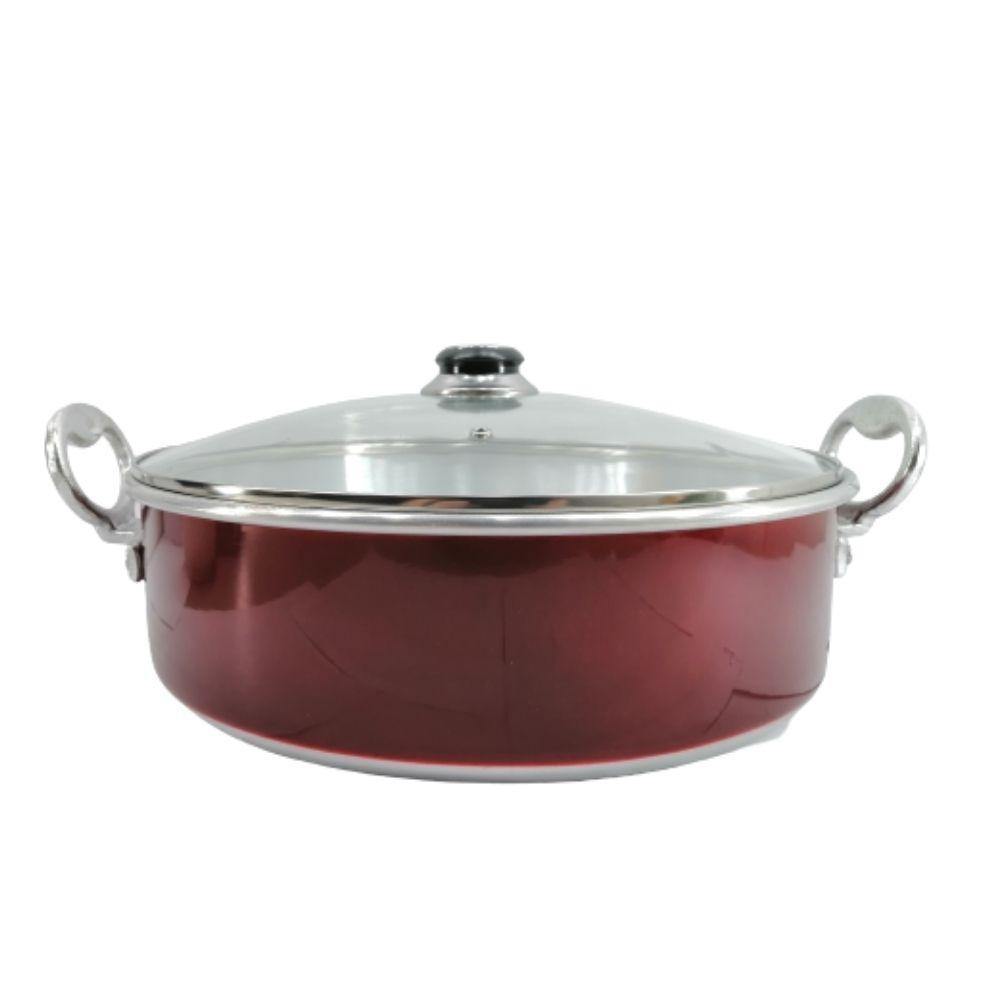 Arrocera, cacerola 7.5 litros 34 cm aluminio rojo Hércules - ANFORAMA (Todo para mi Cocina)