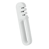Afilador Manual de Cuchillos y Tijeras Útil Práctico de Acero y Plástico Blanco Metaltex