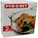 Cacerola Refractaria Mediana de Vidrio con Tapa Apta para Horno 3 Litros B228 1719072 PYR-O-REY