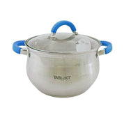 Cacerola chica de 1.5 Litros de acero inoxidable con tapa de vidrio. Tab and Kit - ANFORAMA (Todo para mi Cocina)
