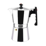 Cafetera Italiana de Aluminio para 9 Tazas Apta para Estufa Plata Magefesa