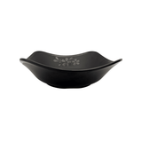 Plato Hondo Cuadrado 450 ml de Melamina Gruesa tipo Plástico Negro Anforama