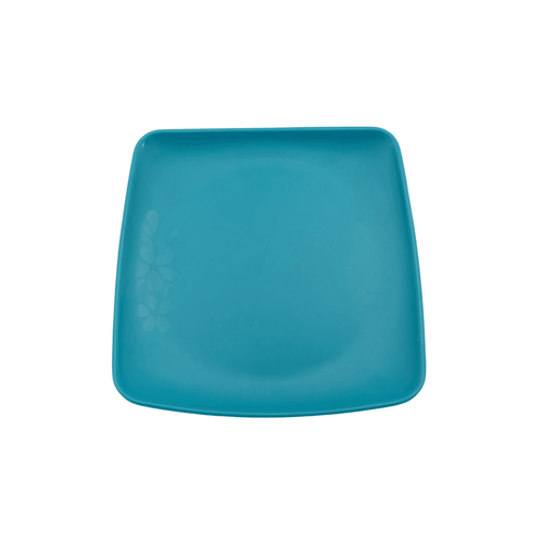 Plato Ensaladero Cuadrado 21.5 cm de Melamina Resistente tipo Plástico Turquesa Anforama