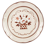 Plato Redondo Ensaladero Clásico Elegante 20 cm de Loza Flor de Otoño Santa Anita