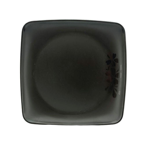 Plato Cuadrado Arrocero 19 cm de Melamina Resistente tipo Plástico Negro Anforama