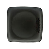 Plato Cuadrado Arrocero 19 cm de Melamina Resistente tipo Plástico Negro Anforama